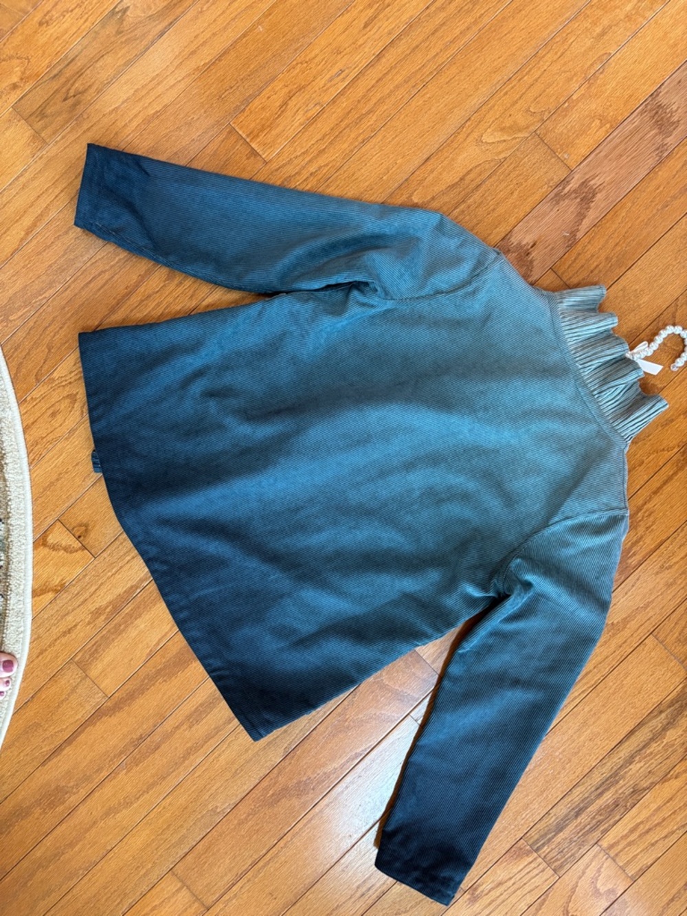 Lindi Reversible Women's Corduroy Jean Jacket - Ombré Teal 🤍Medium - Picture 7 of 12